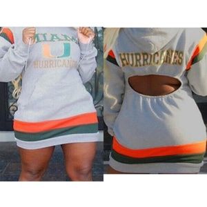 Customized Miami Hurricanes dress